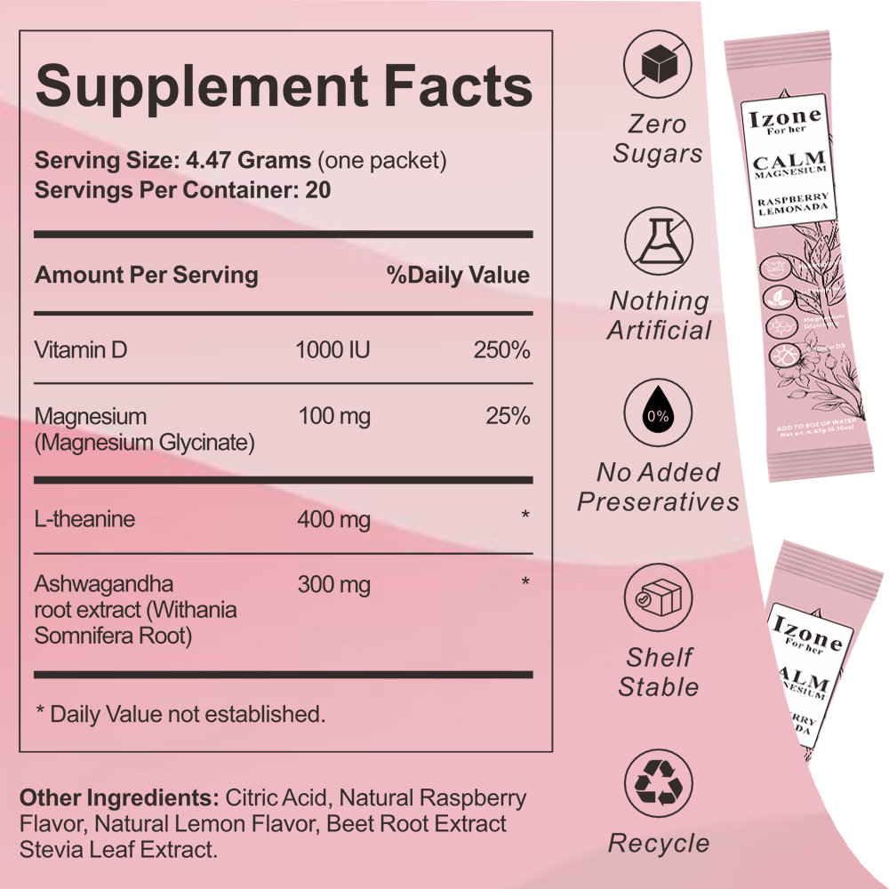 I-zone For Her Calm Magnesium - Raspberry Lemonade
